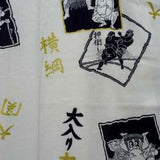 Men's Yukata, black yukata, Sumo design, Japanese robe