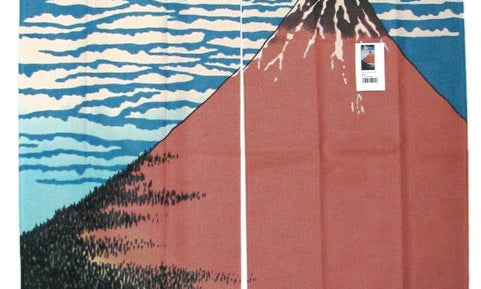 Noren Curtains, Hokusai Red Fuji, Akafuji, noren, Japanese curtains