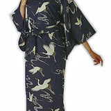 Women's Yukata, Japanese robe, Crane