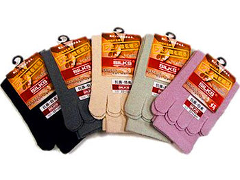 Five-toe Silk Socks, womens socks, tabi socks, split toe socks, toe socks