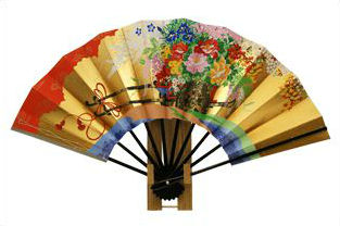 Geisha Dance Fan - Flower Laden Carriage