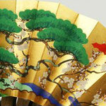 Geisha Dance Fan - Pine, Plum, Bamboo