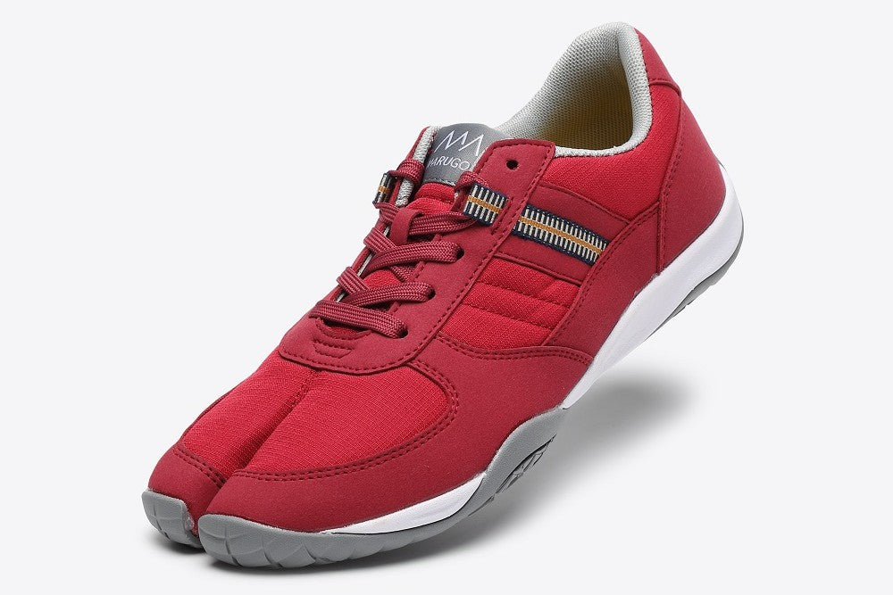 Marugo Sports Jog III, Sneaker Style Jikatabi, lace-up jikatabi, laceup tabi, red