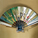 Handmade Japanese Fans,decorative fans,ancient Pine,Bamboo and Plum