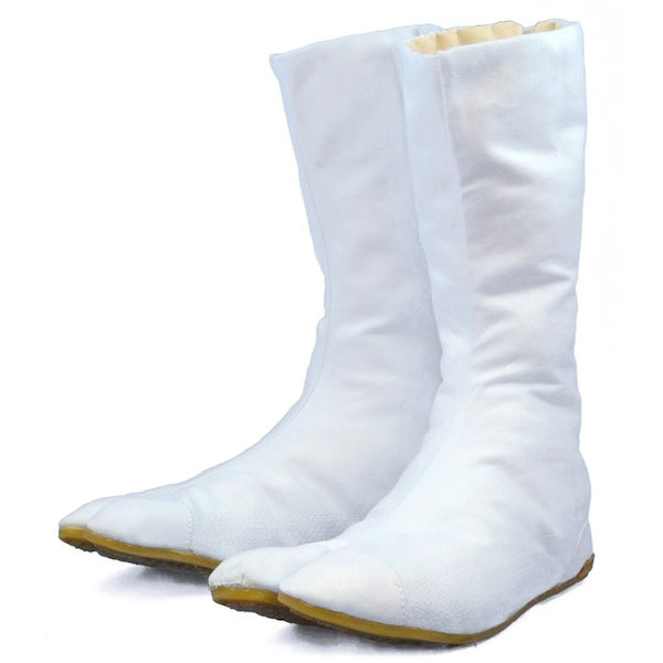 Rikio White Matsuri Tabi Boots, ninja tabi, jikatabi, rikio jikatabi, tabi