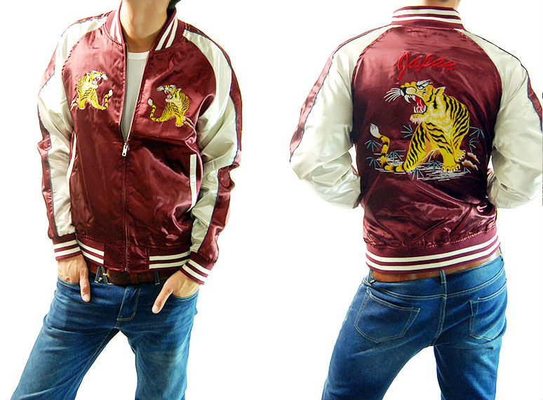 Sukajan, jacket,satin,Roaring Tiger,Japan,yokosuka jumper,sukajan jacket,bomber jacket,souvenir jacket