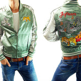 Sukajan, jacket,satin,Dragon,Tiger,Mt Fuji,Japan,yokosuka jumper,sukajan jacket,bomber jacket,souvenir jacket