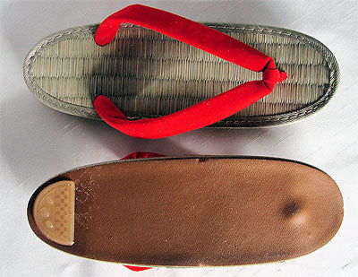 Tatami Sandals Zori Oval Red Japan Zone Store