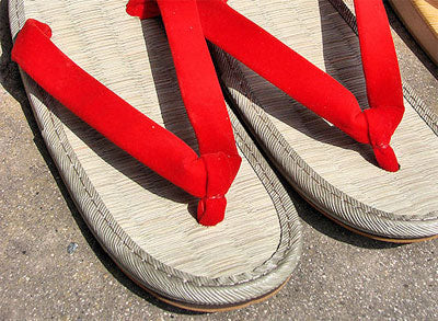 Tatami Sandals, Zori - Oval Red