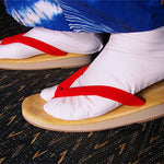 Textured Vinyl Sandals, Zori - Red