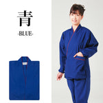 Samue, cotton, kimono, ladies, womens, Blue